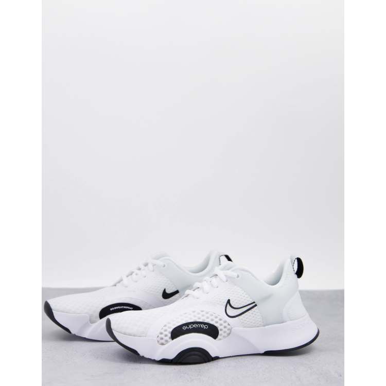 Nike Training SuperRep Go 2 sneakers in white and black