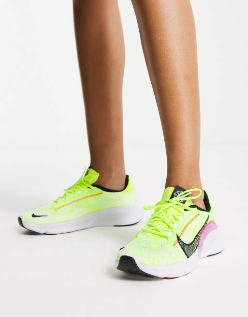 Nike Training – Superrep Go 3 Flyknit – Gröna och lila träningsskor