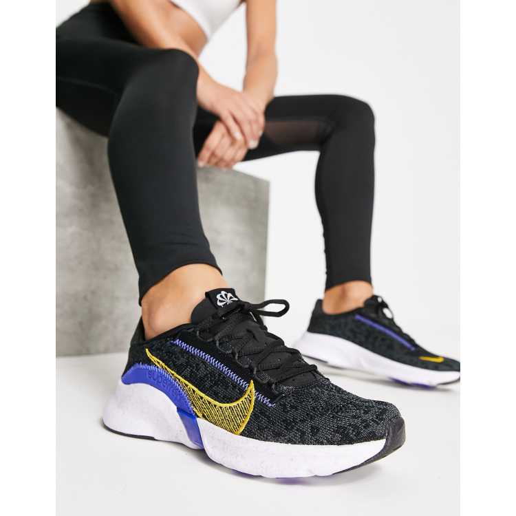 Nike training SuperRep Go 3 Flyknit sneakers in black