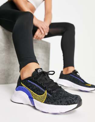 nike training air zoom superrep trainers in grey