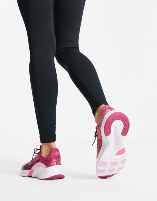 Bright on sale pink trainers