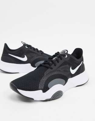 black nike trainers asos