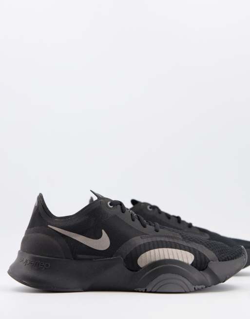 nike training superrep go sneakers in black