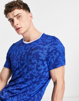 Nike Training SuperSet Dri-FIT ringer t-shirt in blue