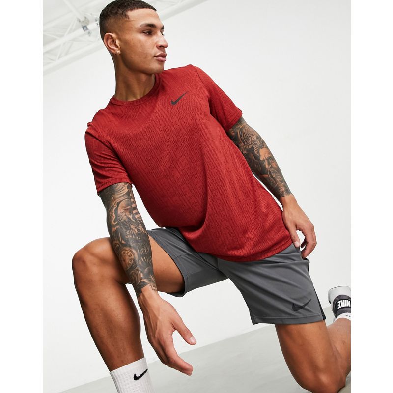 Uomo Activewear Nike Training - SuperSet - T-shirt rossa stampata