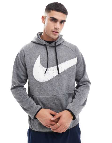 Nike Training – Svart huvtröja med grafisk Swoosh-logga - view 1