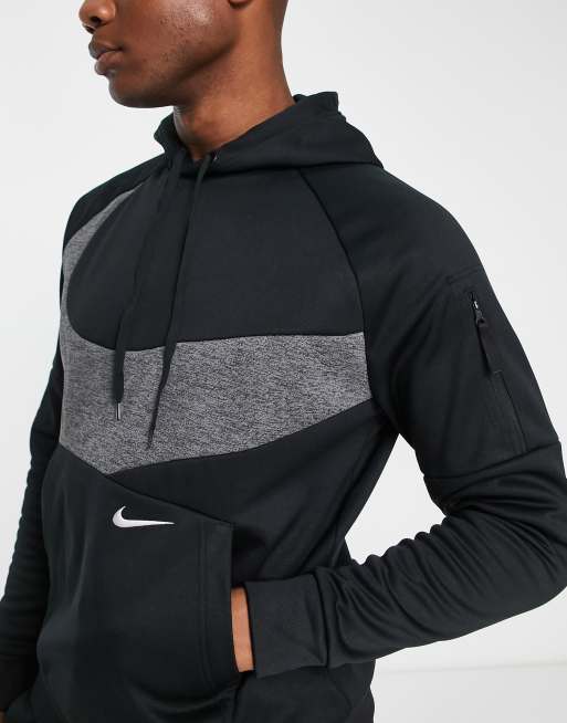 Nike Training Sweat capuche grand logo virgule en Therma FIT