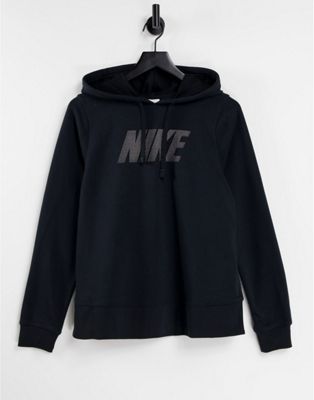 Sweats à capuche Nike Training - Sweat à capuche en polaire à technologie Dri-FIT avec logo métallisé - Noir