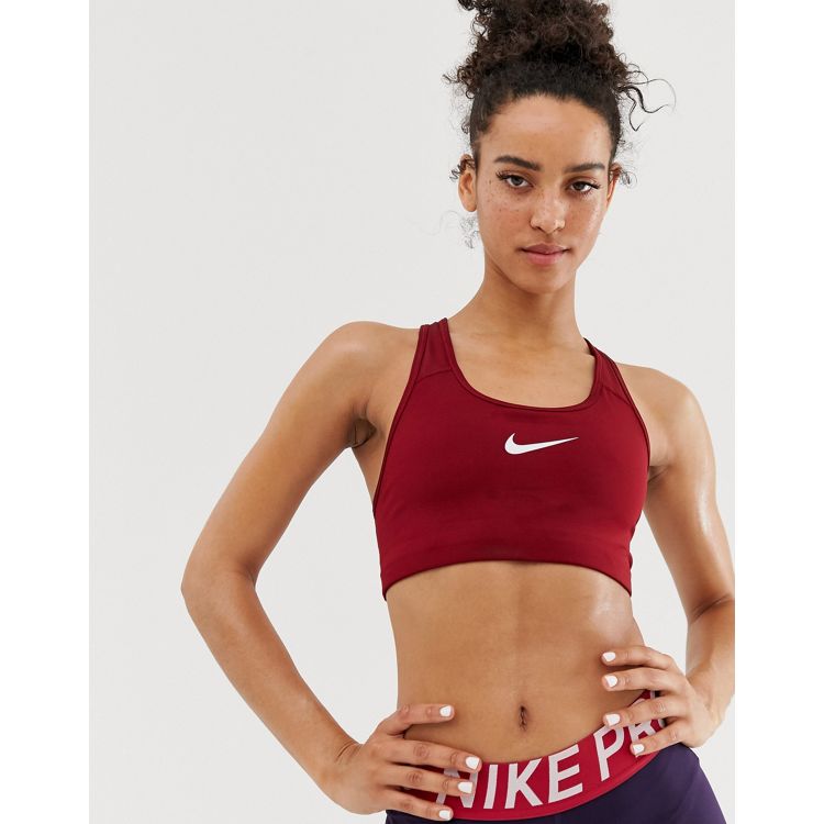 Nike Training swoosh bra in red
