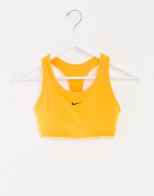 Nike Training Swoosh bra in yellow