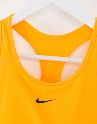 nike training swoosh bra yellow