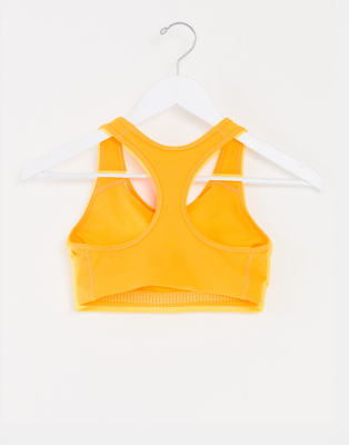 nike training swoosh bra yellow