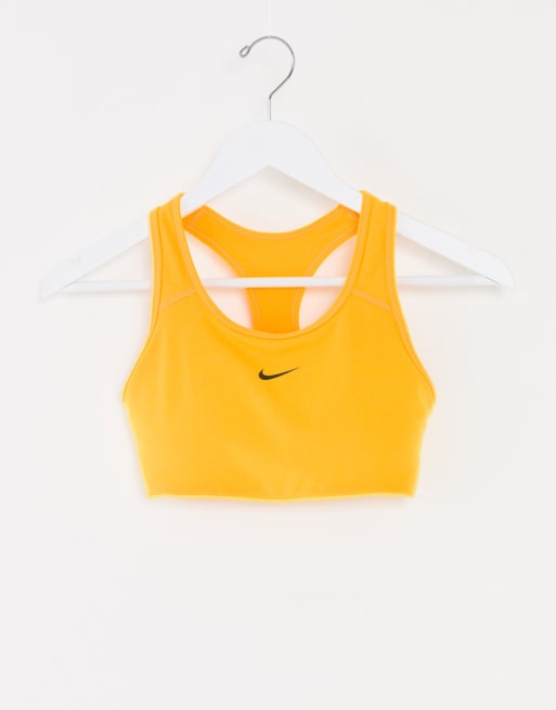 Nike Training Swoosh bra in yellow