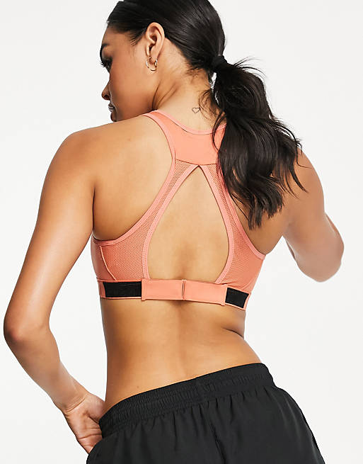 Nike Training Swoosh Dri-FIT high support sports bra in pink