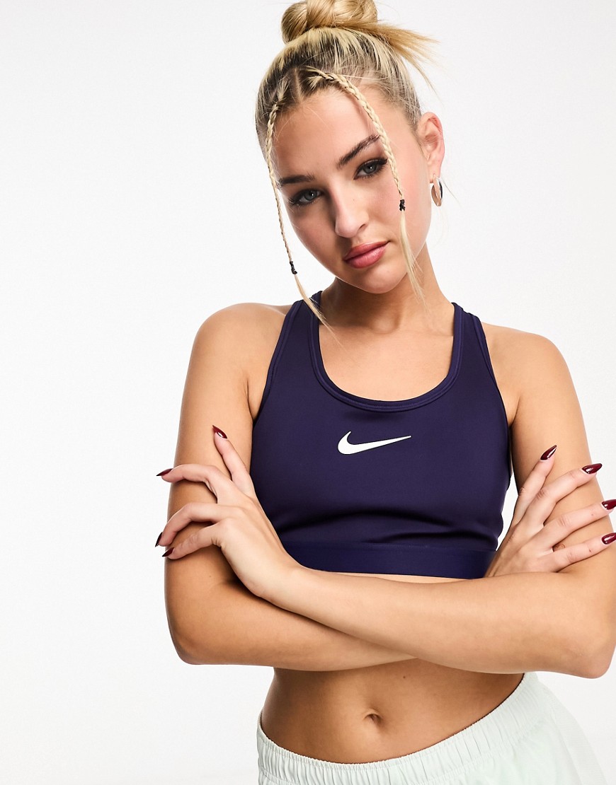 Nike Training Swoosh Dri-Fit high support sports bra in purple