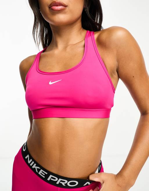 Pink nike sports deals bra