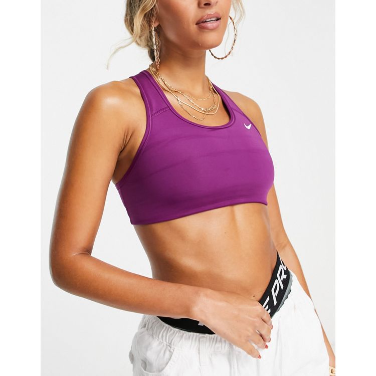 Nike Performance YOGA TANK - Sports bra - oxygen purple/space  purple/heather/purple 