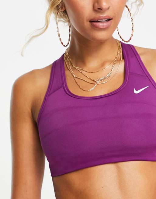 NEW! NIKE [S] Women DRI-FIT Y Back HIGH SUPPORT Sports Bra-Purple  548543-519