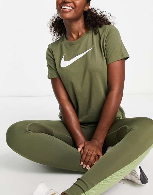 Nike Training Swoosh Dri-FIT t-shirt in khaki | ASOS