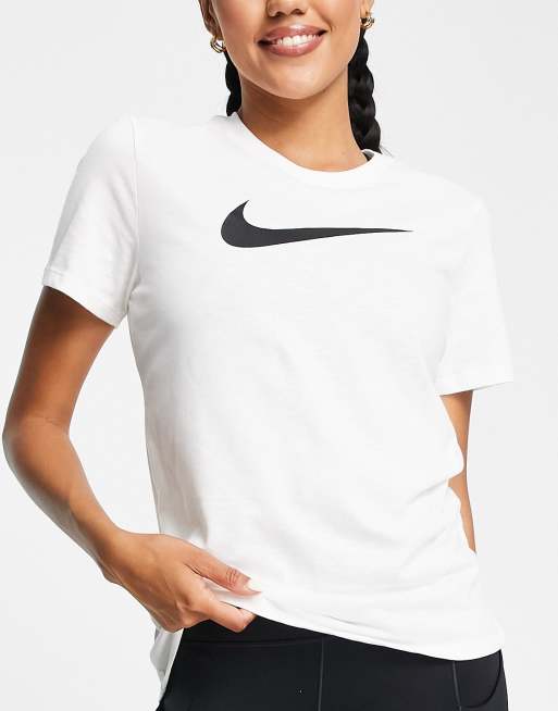 Nike Training Swoosh Dri-FIT t-shirt in white | ASOS