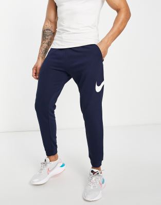 Nike Training Swoosh Dri-FIT tapered joggers in navy | ASOS