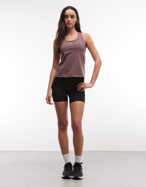 Nike Training Swoosh Essentials bra tank top in brown , 3 of 4