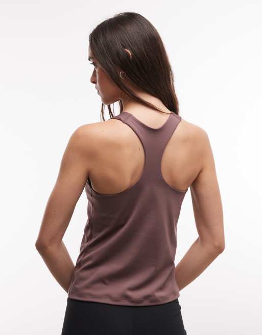 Nike Training Swoosh Essentials bra tank top in brown , 4 of 4