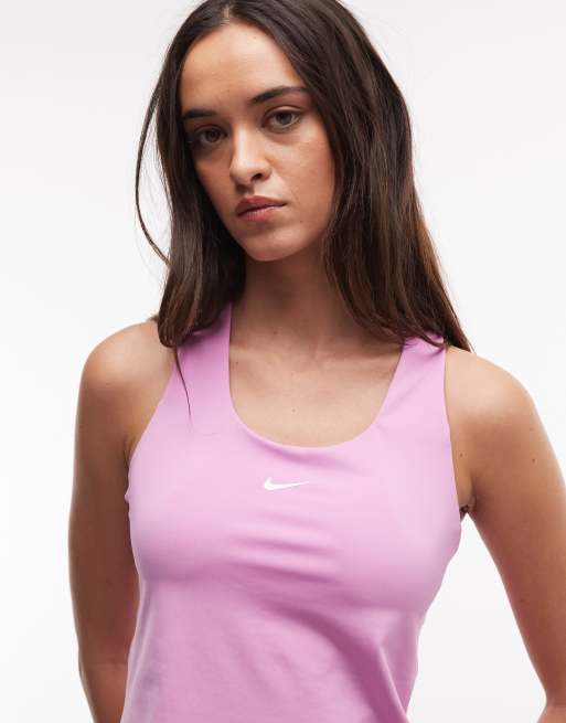 Nike Training Swoosh Essentials bra tank top in pink , 2 of 4