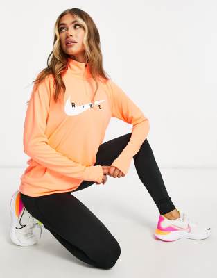 peach nike half zip