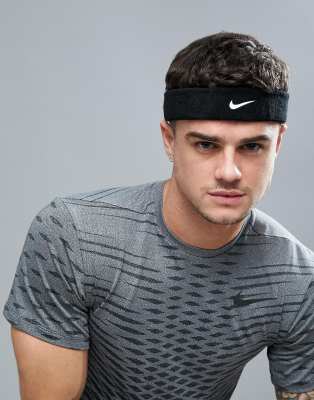 nike swoosh headband black