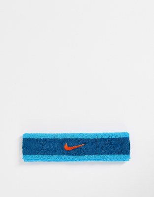 Nike Training Swoosh headband in blue - ASOS Price Checker