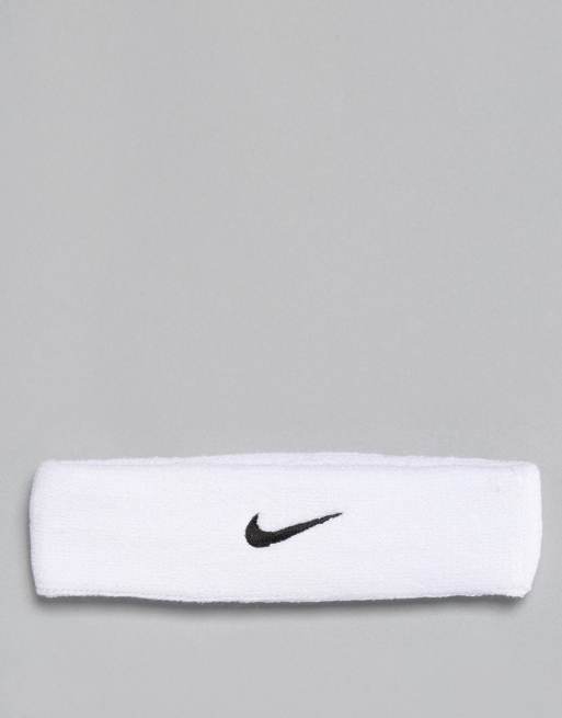 nike headband swoosh white