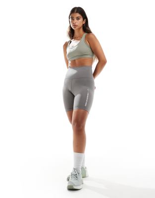 Nike Training Swoosh light support sports bra in khaki-Green