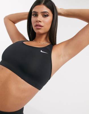 Nike Swoosh Bra In Black