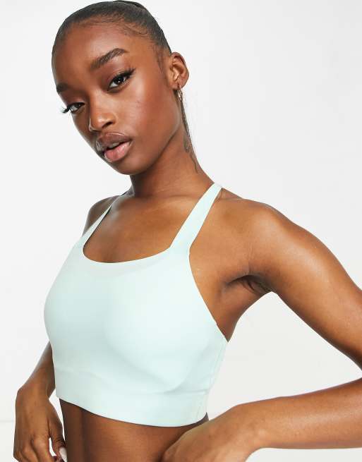 Nike White Swoosh Luxe Sport Bra Nike