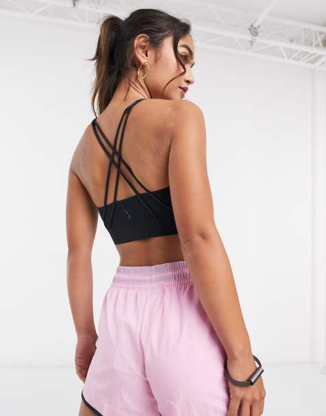 Nike Training - Swoosh Luxe Dri-FIT - Sort longline-sports-BH med medium støtte - view 1