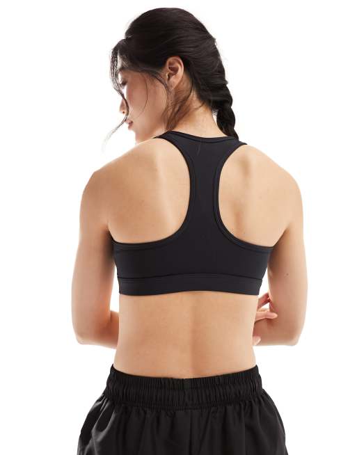 Nike Training swoosh medium support sports bra in black