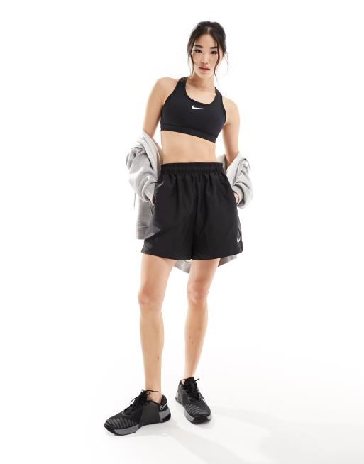 Nike Training swoosh medium support sports bra in black