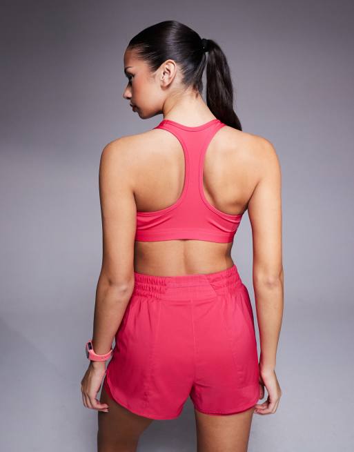 Nike Training swoosh medium support sports bra in pink, 2 of 4