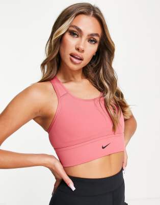 Pink Soda Sports Harper medium support polyester sports bra in camel -  CAMEL