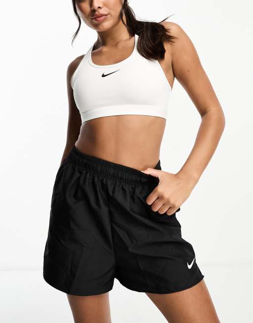 Nike Training Swoosh medium support sports bra in white