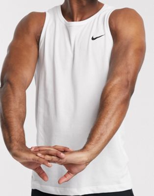 Nike Training Swoosh tank in white | ASOS