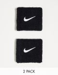 [Nike] Nike Training Swoosh unisex wristbands in black No Size Black
