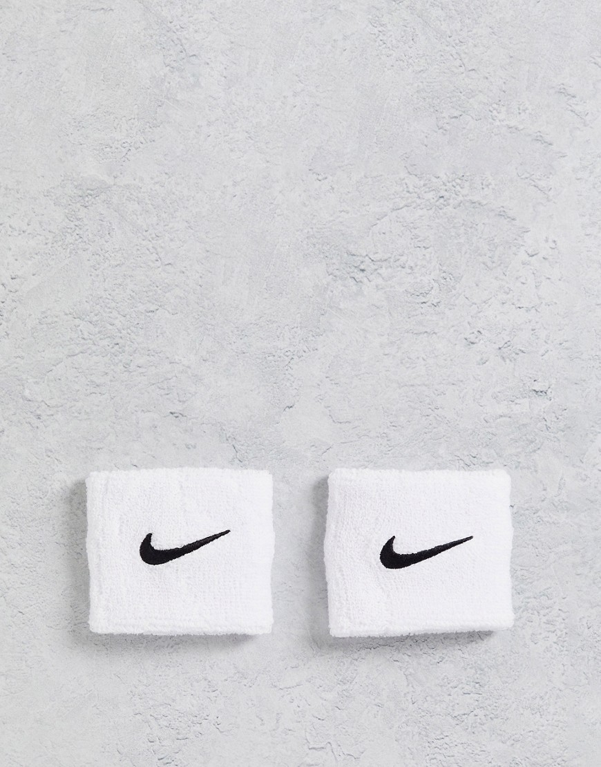 Nike Training Swoosh unisex wristbands in white