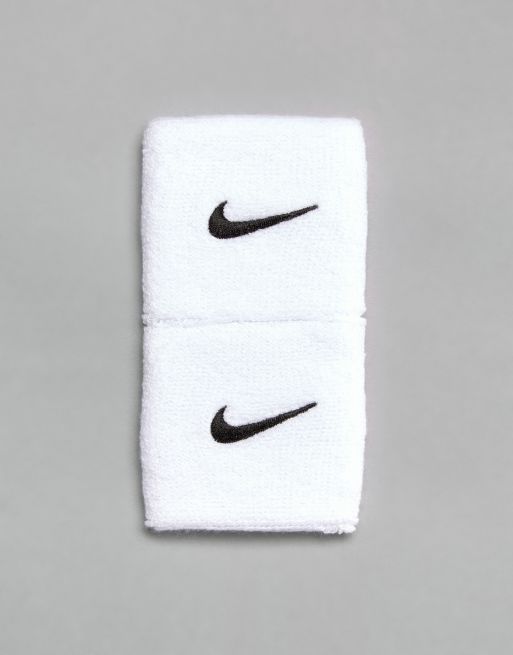 Nike Training Swoosh wristband 2-pack in white | ASOS