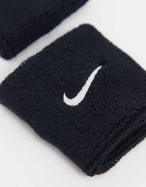 Nike Training Swoosh Wristbands In Black, 3 of 4