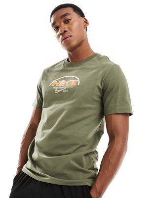 Nike Training graphic t-shirt in olive green - ASOS Price Checker
