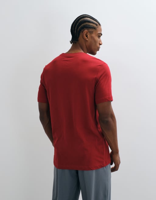 Nike Training t-shirt en coton Dri-FIT rouge, 4 de 5