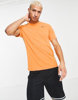 Nouveau Nike Training - T-shirt en tissu Dri-FIT - Jaune foncé