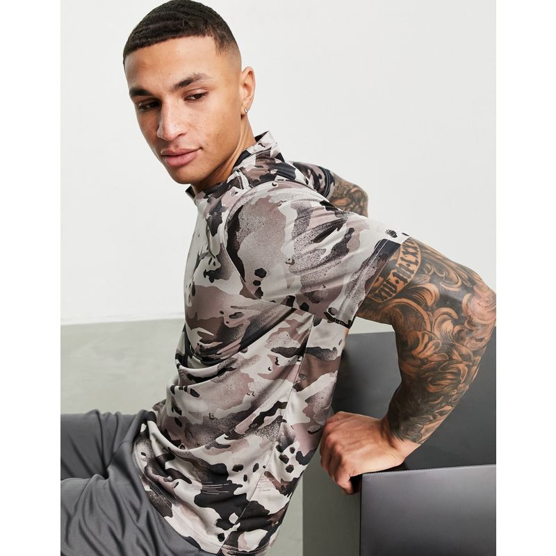 Uomo Activewear Nike Training - T-shirt grigio chiaro mimetico